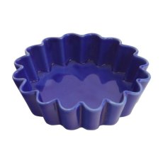 画像1: 【お取り寄せ】 6個組　陶器マドレーヌ型　ブルー(濃青)　9.8×H2.8cm　日本製 (1)