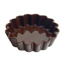 画像1: 【お取り寄せ】 6個組　陶器マドレーヌ型　ブラウン(濃茶色)　9.8×H2.8cm　日本製 (1)