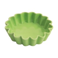 画像1: 【お取り寄せ】 6個組　陶器マドレーヌ型　グリーン(緑)　9.8×H2.8cm　日本製 (1)