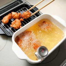 画像2: ホーロー角型天ぷら鍋 (2)