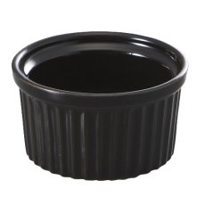 画像1: 耐熱陶器　黒　8cm　スフレ型　【6個組】 (1)