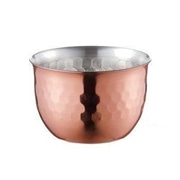 日本製 銅 華ぐいのみ 90ml（槌目） 銅ミラー※ｱｳﾄﾚｯﾄ