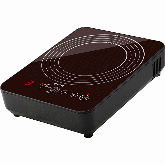 ミニフラットIH調理器　ブラック DIー223