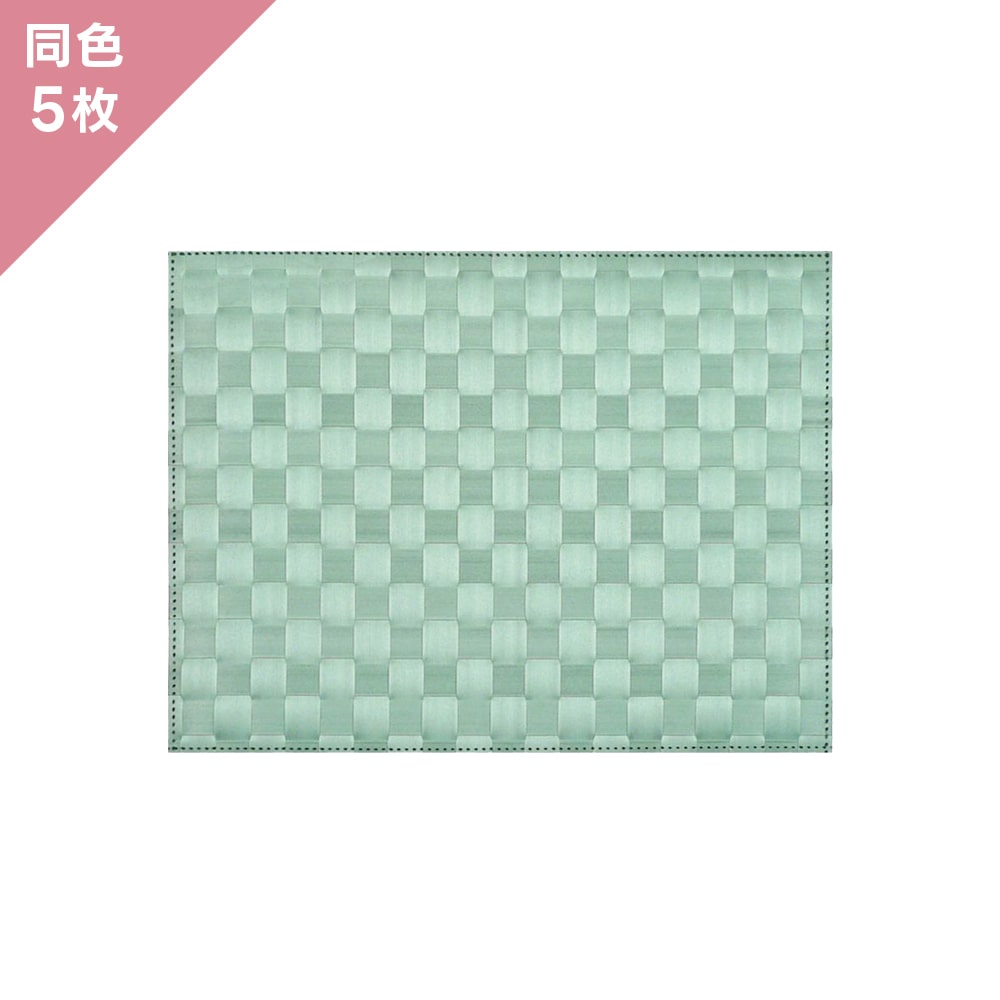 【5枚組】ザリーン ランチョンアミマット  ライトグリーン