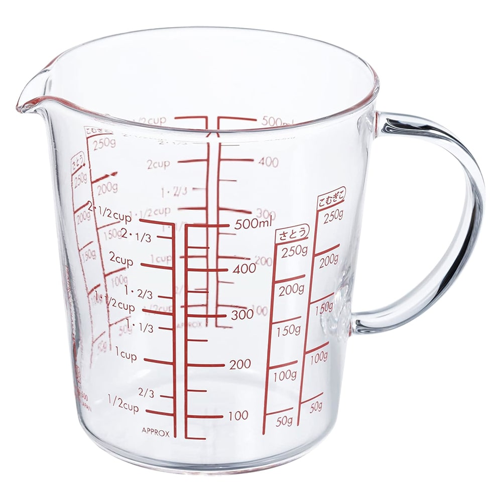 ハリオ 耐熱ガラス手付メジャーカップ 500ml
