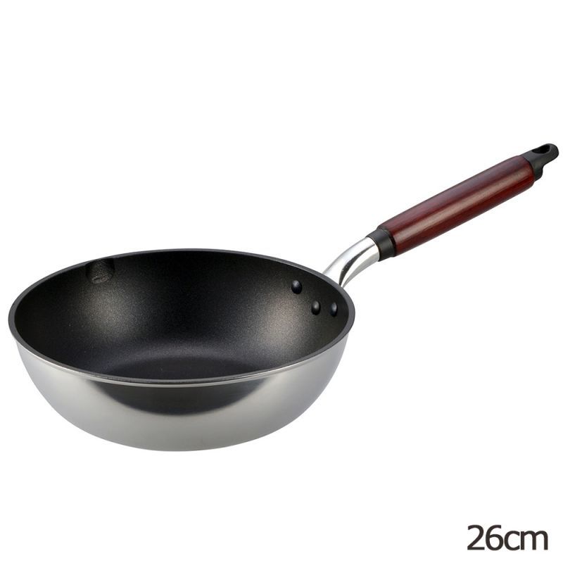【在庫限り】日本製キャストスタイルライト　深型フライパン 26cm　▲