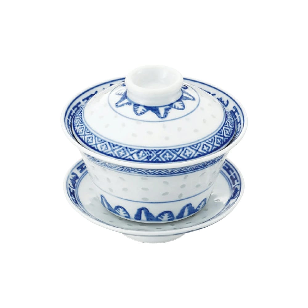 景徳鎮 ホタル陶器　3斗茶碗　龍（蓋・受け皿付）　205cc　　【中華食器 蛍 中国伝統 湯飲み 茶器 】