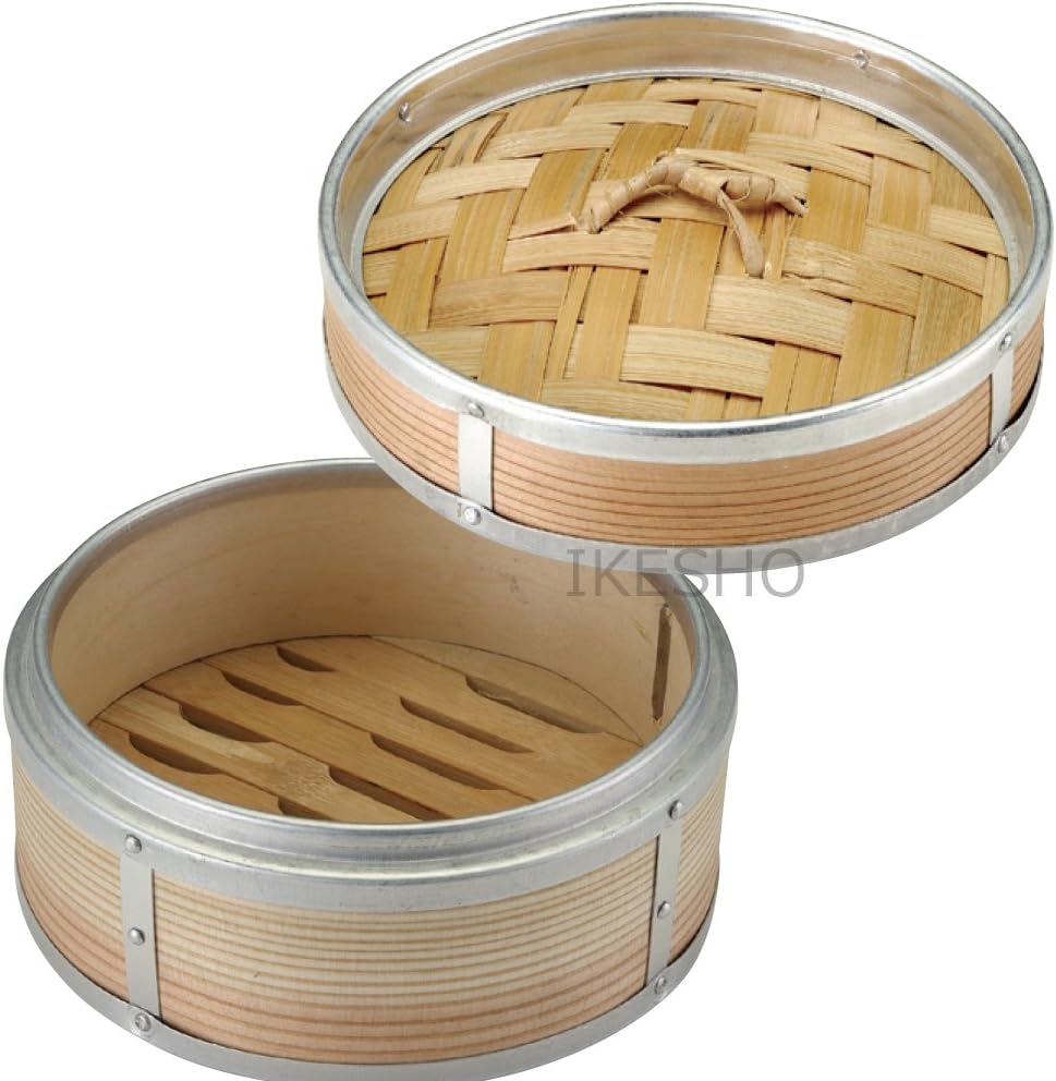 アルミ渕 杉中華セイロ 16cm　身・蓋セット 　アウトレット