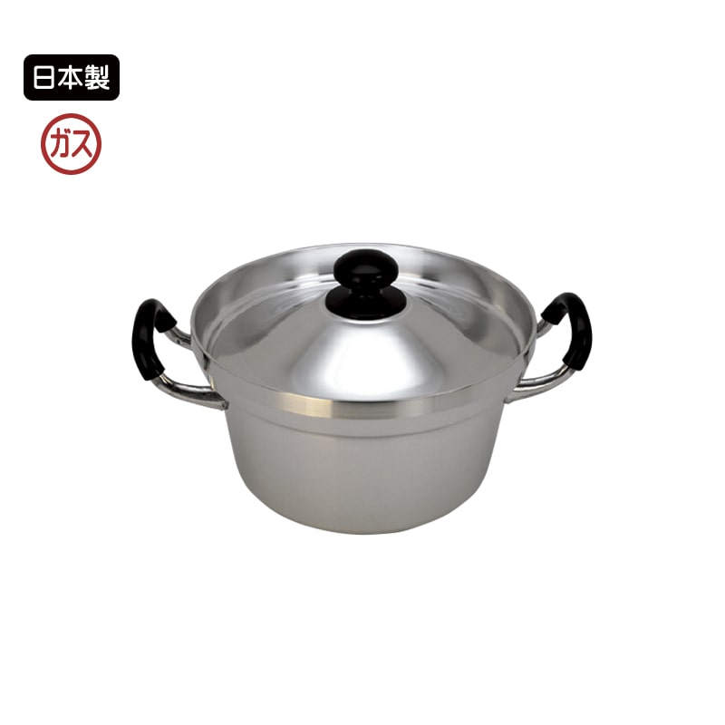 亀印 アルミ文化鍋　 22cm　6.5合まで［炊飯鍋 ごはん窯 ご飯鍋］