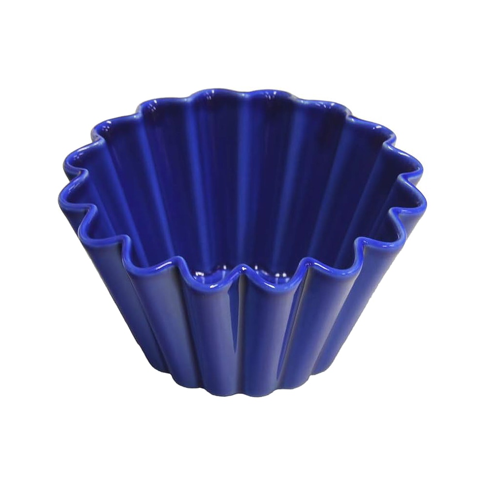 【2個組】陶器ケーキ皿　ブルー(青)　日本製
