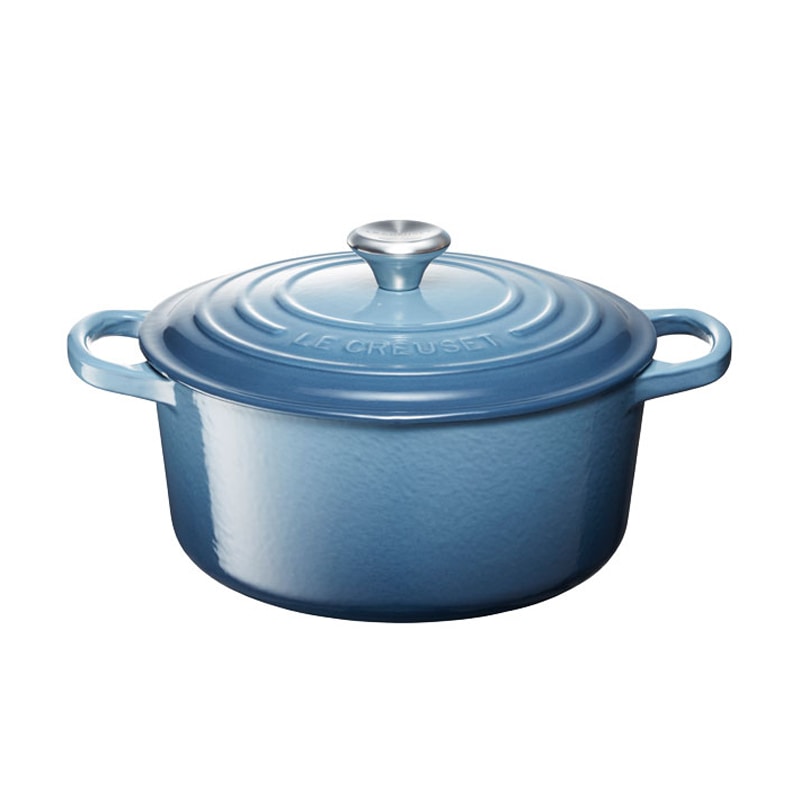 【箱難あり】LE CREUSET　ル・クルーゼ　ココットロンド　20cm　マリンブルー　※