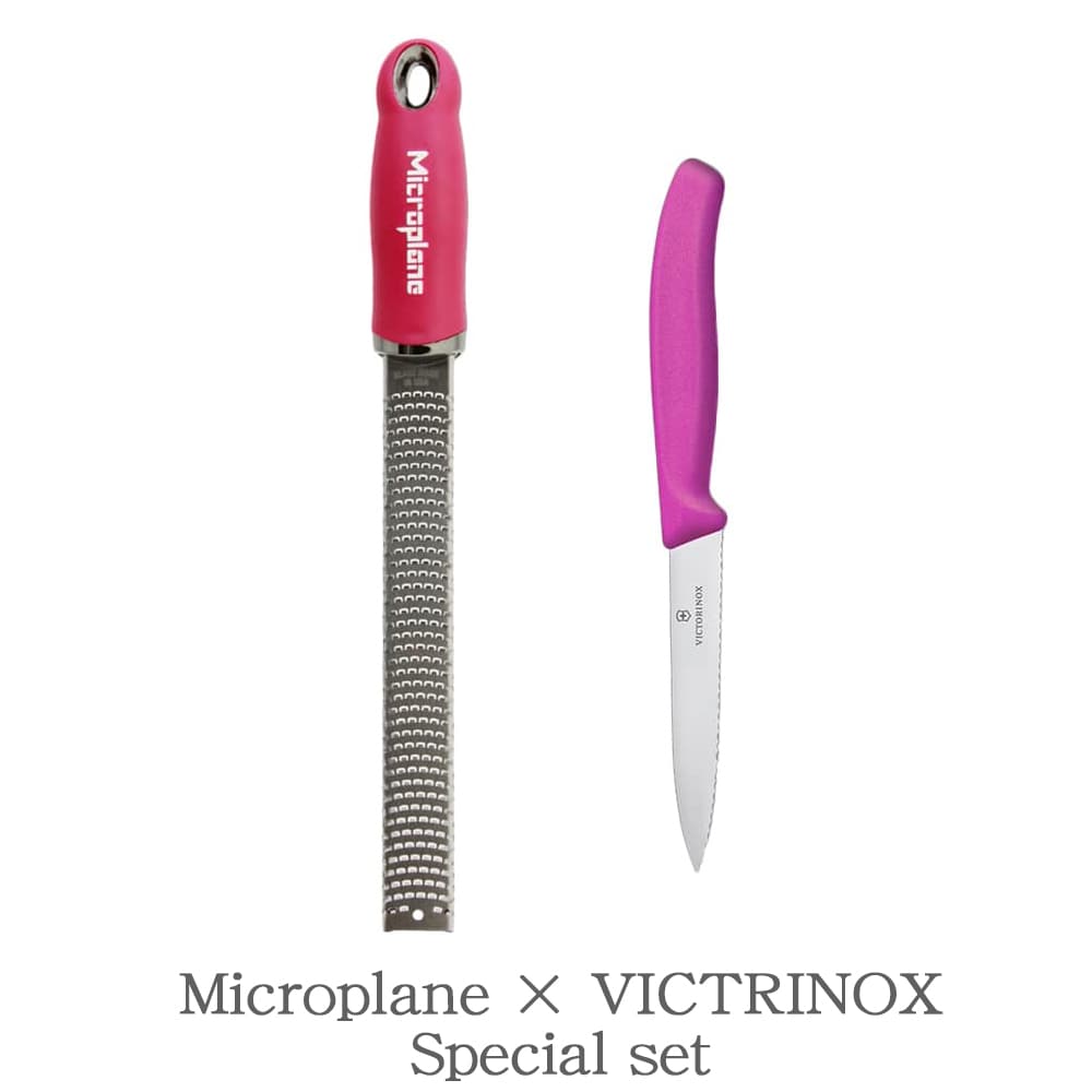 【マイクロプレイン×ビクトリノックス】ゼスター&ナイフ セット　ピンク