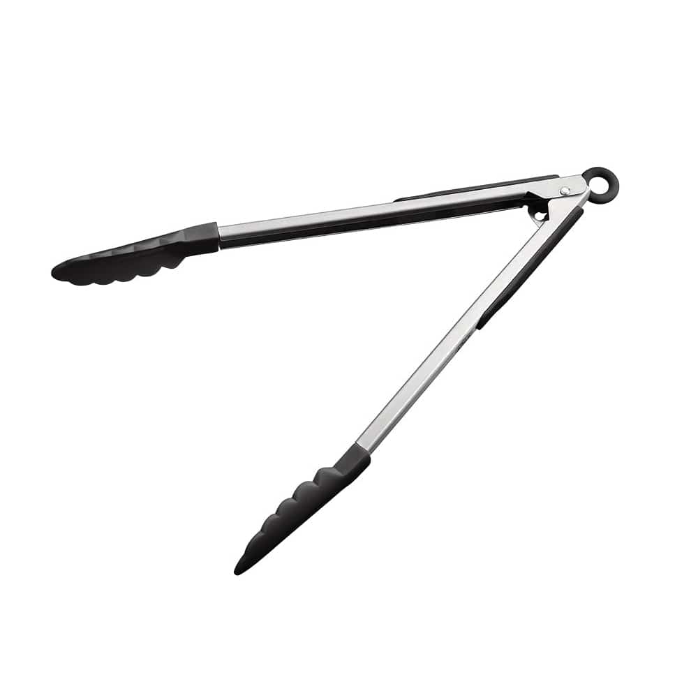 ナイロン万能トング9吋(黒)ストッパー付