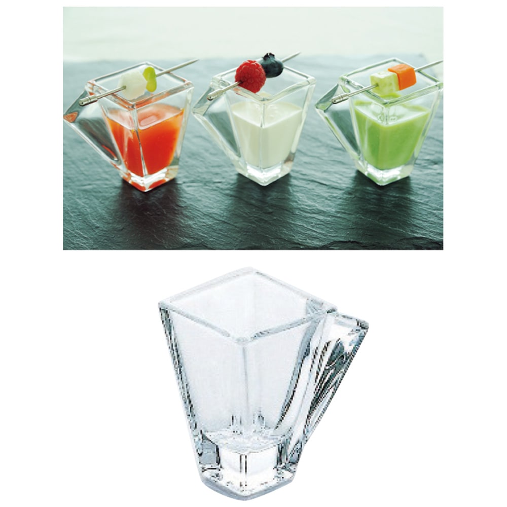 【6個組】花かざり スクエアーカップ 6個入り　小鉢 45ml  TS44002
