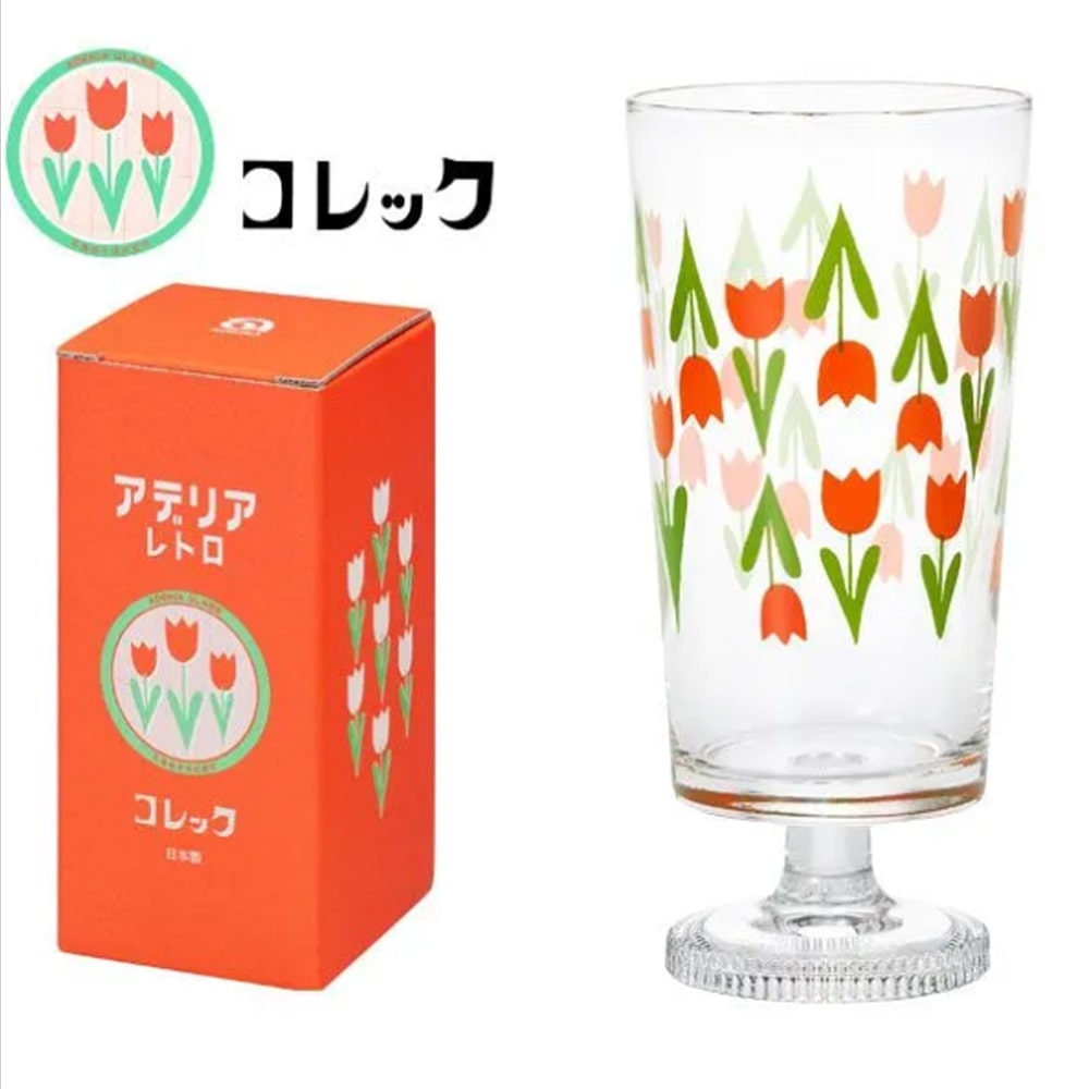 アデリアレトロ　脚付きグラス 305ml コレック【在庫限り】