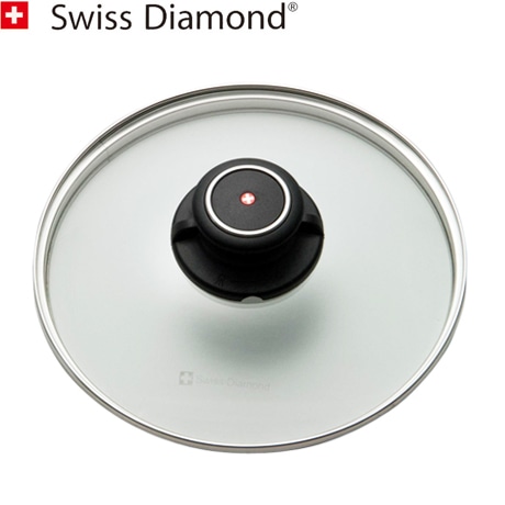 Swiss Diamond　スイスダイヤモンド　ガラス蓋　18cm　C-18　C18SD　【アウトレット】●