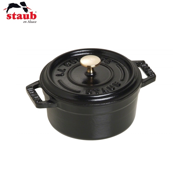 【ご予約】　Staub ストウブ ピコ ココットラウンド 10cm ブラック　※ ▼