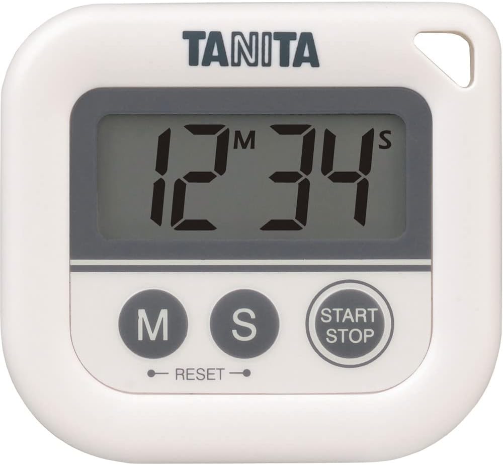 タニタ 丸洗いタイマー 100分計 TD-376N ホワイト ※アウトレット